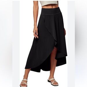 Healthyoga Black High-Low Women's Skirt